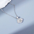 wholesale S925 Silver Ruyi Coin Peace Lock Necklace for Women, Light Luxury Niche Longevity Lock, Girlfriend Birthday Gift, Jewelry Wholesale-0-0
