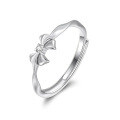 wholesale S925 Sterling Silver Bow Ring for Women, Adjustable Opening, Sweet and Elegant, Versatile and Fresh Style-0-4