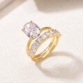 wholesale S925 Silver Double Ring Design Women's Oval Main Stone Wedding Anniversary Gift Hot Selling Item-0-1