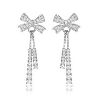 wholesale S925 Sterling Silver European and American Designer Butterfly Earrings Amazon Best-Seller Tassel Heart Love Earrings High-End Feel-TLED156 925 silver