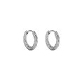 wholesale S925 Sterling Silver EB133 Korean Version Ins Minimalist Niche Design Versatile Geometric Circle Texture Earrings for Women-0-7