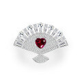 wholesale S925 New Cultured Ruby/Emerald Heart-Shaped 6*6 Fan 15ct Ring-0-0