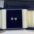 wholesale 925 Silver 1-Carat Heart Moissanite Stud Earrings D Color Moissanite Heart-shaped Earrings Cross-border Wholesale-0-0