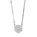 wholesale S925 Sterling Silver Full Pavé Moissanite Flower Pendant Necklace, European and American Hip-Hop Best Seller-0-4