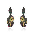 wholesale S925 silver designer high-end gemstone earrings, Georgian-inspired style, natural rose garnet drop earrings-0-7