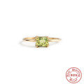 wholesale S925 Sterling Silver Opal Square Diamond Engagement Ring,。-0-6
