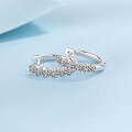 wholesale PT950 Gold Plated 925 Sterling Silver Women's Moissanite Small Hoop Earrings, Factory Direct Wholesale in Stock-0-2