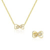 wholesale S925 Sterling Silver Hollow-out Bow Stud Earrings With Rhinestones, Women's Light Luxury Fashion,。-Single two-piece combination 925 silver