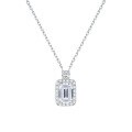 wholesale 14k Gold, Platinum, 05ct Lab-Grown Diamond European and American Style Personality Necklace, Collarbone Chain Gift for Women-0-4