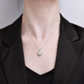 S925 Sterling Silver 2-Carat Moissanite Cross-Border Pigeon Egg Pendant Necklace-0-2