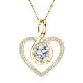 S925 Sterling Silver D-Color Moissanite Rotating Pendant Necklace-0-16