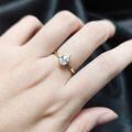 wholesale 9/10/14/18k Gold, Platinum Fashion Teardrop 08ct Lab-Grown Diamond Ring Setting, Real Diamond Engagement Ring-0-2