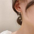 wholesale S925 sterling silver three-layer tassel star earrings, gentle and fairy-like, with a personalized design for women-0-2