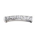 wholesale 3D Hard Silver Retro Braided Rope Accessory S999 Pure Silver Ethnic Style Six-Character Mantra Heart Sutra Curved Tube DIY Pure Silver Fitting-0-4