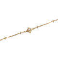 wholesale S925 Gold Plated 14K Gold Moissanite Minimalist Versatile Beaded Chain Diamond Bracelet for Women New Manufacturer Product-0-4