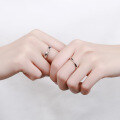 wholesale S925 Sterling Silver Maker Möbius Ring Couple Rings for Men and Women, Korean Version Minimalist Open-Ended Plain Bands-0-3