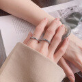 wholesale S925 sterling silver retro vintage hand-woven twisted wire Thai silver open ring fashionable index finger ring-0-1