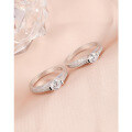 wholesale 925 Sterling Silver Pave Zirconia Ring for Women, Closed Couple Band, Engagement Wedding Simulation Diamond Ring, Gift for Girlfriend-0-2