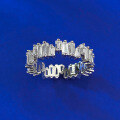 wholesale S925 Sterling Silver Cross-Border Bestseller Irregular Full Diamond Ring for Women, Trendy Ins Style Band-0-2