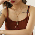 wholesale S925 Sterling Silver Adjustable Long Layered Fringe Pendant Necklace For Women-0-2