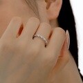 wholesale S925 Sterling Silver Korean New Arrival Women's Ring with Delicate Twist Design and Zircon Accents, Exuding Understated Luxury and Sophistication-0-0