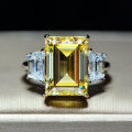 wholesale S925 Silver 8 Carat Emerald Cut 10*14 Simple and Elegant Wedding Ring by Shipei Jewelry New Collection-0-7