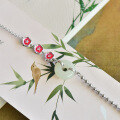 wholesale Sterling Silver Enamel Plum Blossom Jade Jewelry and Hetian Jade Peace Buckle Bracelet, a Unique Girlfriend's Birthday Gift-0-5