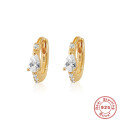 wholesale S925 Sterling Silver Luxury Diamond-Studded Circle Ear Cuff, Korean Style Minimalist Elegant Earrings-0-7