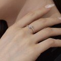 wholesale S925 Sterling Silver INS Style Viral Ring for Women, Lightweight Snowflake Design, Niche and Luxurious Advanced Sense Ring-0-2