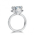 Sterling Silver 5ct Moissanite Ring, Women's Fancy Square Radiant Cut Wholesale-0-3