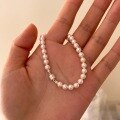 wholesale S925 Sterling Silver Magnetic Clasp Round Strong Luminous Swarovski Pearl Bracelet Handmade Beaded Luxury Elegant Hepburn Style-0-1