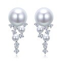 wholesale 925 Silver New 10mm Pearl Ear Studs, Minimalist Design, Elegant and Versatile Earrings-0-5