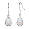 S925 Silver White Opal Earrings, Arched Design, Wholesale, Cross-border Live Sales-0-17