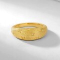 wholesale Metal material: S925 sterling silver gold-plated French vintage starry sky brushed ring for women, lightweight luxury style, simple, wholesale and custom-0-2
