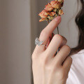 wholesale S925 Sterling Silver Tian Guan Ci Fu Hua Cheng Butterfly Ring Ins Trend Retro Minimalist Style Niche Exaggerated Knuckle Ring-0-2