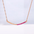 wholesale S925 silver electroplated new trendy Korean-style women's necklace set wholesale from the source factory-0-2