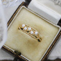 wholesale S925 silver gold-plated hollow light luxury vintage jewelry, Dunli Japanese morning dew freshwater pearl ring-0-3