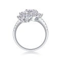 wholesale Exaggerated Open Ring in Alloy with Moissanite, Light Luxury High-End Feel, Bestselling in Europe and America, Niche Design for Women, Non-Fading-0-4
