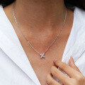925 Sterling Silver 1-Carat Moissanite Four-Leaf Clover Pendant Necklace for Women-0-1