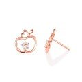wholesale 14K Rose Gold, 18K White Gold, 9K Yellow Gold AU750 Diamond Earrings, Moissanite Apple Jewelry Ear Studs Ear Drops-0-0