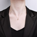 Sterling Silver New Korean Style Exquisite Cute Dolphin Moissanite Necklace-0-2