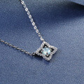 S925 Silver High-Quality Natural Weicui Four-Leaf Clover Pendant-0-0