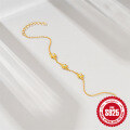 wholesale S925 Sterling Silver Daisy Sweet Floral Dainty Bracelet, Korean Style Trendy Accessory for Women-0-3