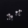 wholesale 18K/9K/10K/14K Gold, Platinum Minimalist Pure 6-Prong 03 Carat Moissanite Stud Earrings-0-3