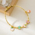 wholesale S925 Silver Na Lan Fresh Sweet Ins Style Small Design Butterfly Peach Fox Broken Silver Bracelet S7675-0-3