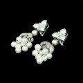 wholesale 925 Silver Gold-Plated Earrings with High-Carbon Diamonds, Pearl, White Cabochon, Exquisite Retro Romantic Floral Jewelry for Women-0-4