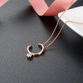 wholesale S925 Silver Korean Fashion Accessory Gift for Mom, Zirconia Pendant with Round Pendant for Women Wholesale-0-1