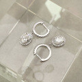 S925 Sterling Silver 1ct 5*7 Oval Moissanite Earrings Wholesale-0-1