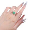 wholesale 925 Silver New ZHUO Zhifang Jewelry 8*8 Emerald Asscher Cut Pagoda Ring, Hot Seller on Cross-Border AliExpress-0-4
