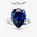 wholesale 925 Silver European and American Best-Selling Shipei Jewelry 45ct Diamond Ring High-Carbon Diamond 10*14mm Carat Teardrop Engagement Ring-0-0